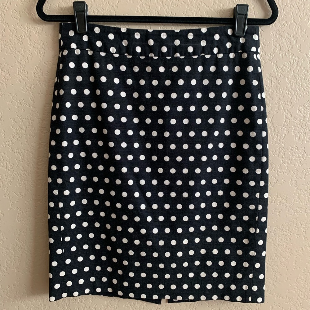 Banana Republic Black/Off-White Polka Dot Skirt